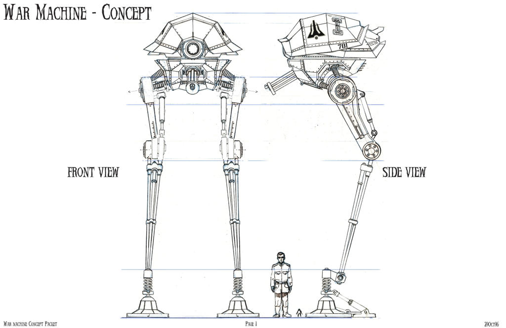 War Machine Concept Front and Side View