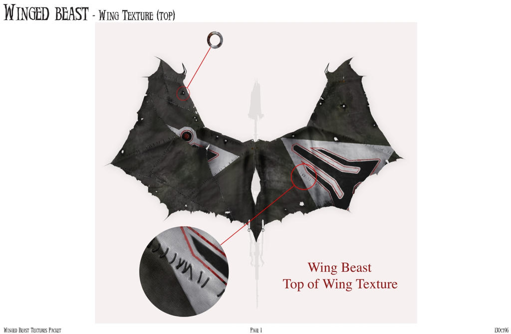 Winged Beast Wing Texture Top